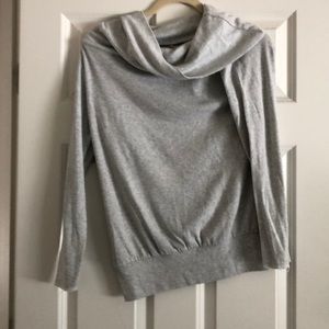 Grey turtleneck shirt